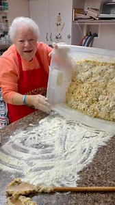 1.2M views · 51K reactions | Part 1 of Nonna’s legendary panettone - it all starts with 40 eggs, a mountain of flour, and enough love to fill the house. ❤️奈 #NonnaNetta #Panettone #homemadewithlove #holidaybaking #nonna #Recipe | Nonna Netta | Facebook