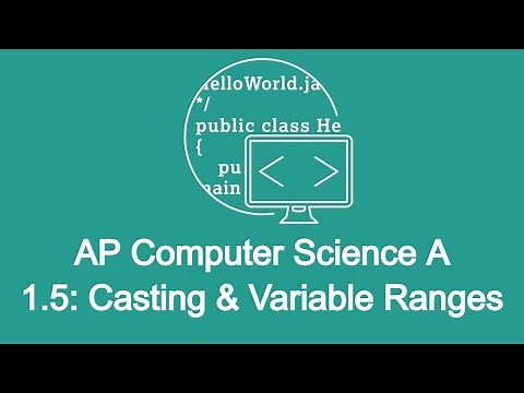 1.5: Casting and Ranges of Variables! AP Computer Science A