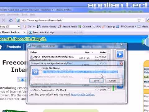 Free Audio Recorder: How to Record/Capture/Save/Rip Streaming Audio/Video FREE