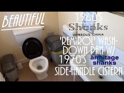 Beautiful: 1960's Shanks 'Remirol' Washdown Pan w/ 70's Armitage Shanks LL Side Handle Cistern