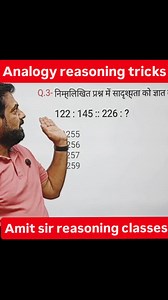 Reasoning tricks by Amit sir.... #analogyreasoning #analogy #reasoningpyq #countingfigurestricks #countingfiguresreasoning #reasoning #reasoningtricks #viralreels #reelinstagram #trendingreels #shortshorts @mathswalaamitsir | mathswalaamitsir