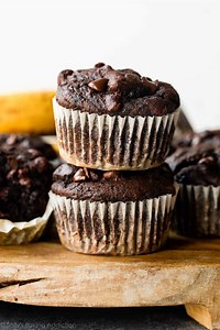 Healthier Chocolate Banana Muffins - Sally's Baking