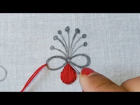 EASY and beautiful needle work for beginners / embroidery flower design / hand embroidery