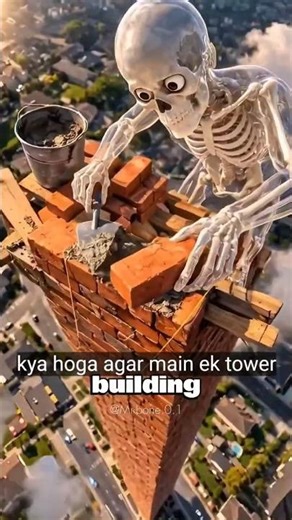 What If Humans Never Stopped Building Towers? 🏗️ #skeleton