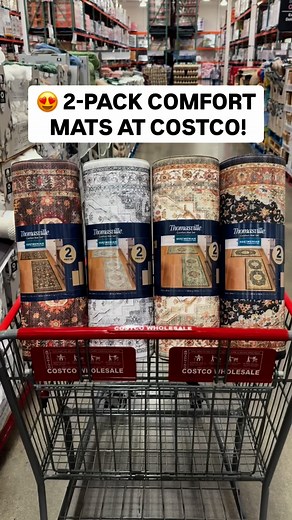 🏠 2-Pack Comfort Mats at Costco! This set includes an Accent Mat (20” x 34”) and a Runner (20” x 54”)…perfect for adding style to your kitchen and entryway! 🙌🏼 They feature an anti-slip back and soft underfoot, plus they’re easy to clean! Just $21.99 in 4 different designs! #costco #homedecor #costcofinds | Costco Buys