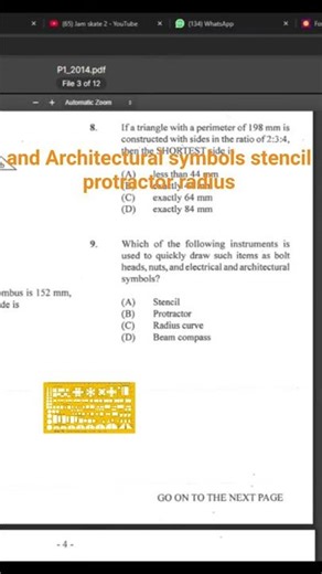 CXC | CSEC TECHNICAL DRAWING PAPER 1 CLIPS - What Do you Use a Stencil For?