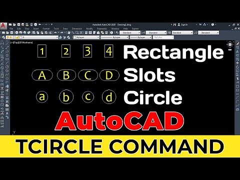 TCIRCLE Command in AutoCAD | Enclose Text With Circle Slots Rectangles in Autocad | CAD CAREER