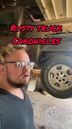 At least #ChevySilverado #Trucks are super simple easy to drop. This one is gonna need 2 new bolts for sure! #autorepair #howto #commentsection #rusty #rustbeltmechanic #mechanic #howto #viral #reels #carguys | Carl's Garage
