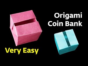 Origami Coin Box 🏦 This Origami Coin Bank Really Works!
