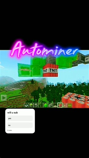 Automatic miner #minecraft🤯