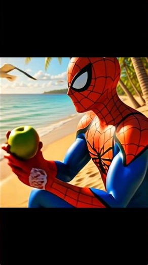 Spider-Man's Beach Day: A Relaxing Web-Slinging Retreat #spiderman #viral