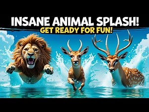 Scimitar Oryx's Insane Swimming Jump in Olympic Arena! 🏆 #WildlifeChampion"