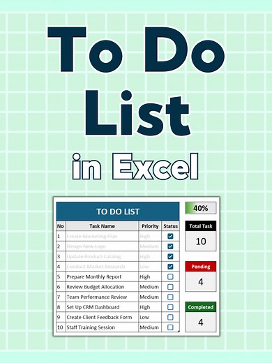 Boost Your Productivity with Automated To-Do Lists in Excel