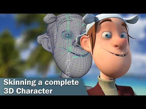 Skinning a full character. Painting, mirroring, and transferring skin weights (Maya & NGskintools)