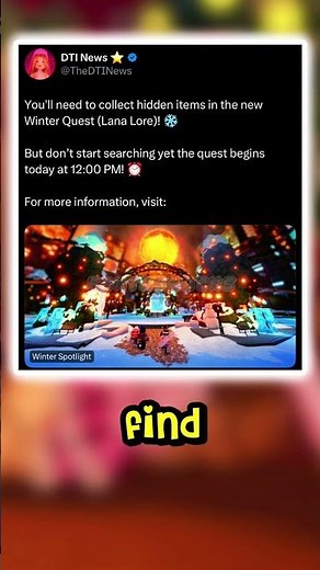 ⚠️HOW TO DO THE WINTER SPOTLIGHT QUEST IN DTI! #dresstoimpress #dti #dresstoimpressroblox #roblox