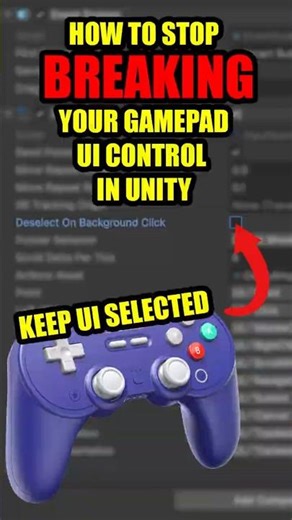 Keep UI Selected for Controller Input - Unity Tutorial