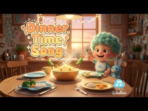Dinner Time Song | Fun Mealtime Song for Kids | LullaRain | เพลงเด็ก