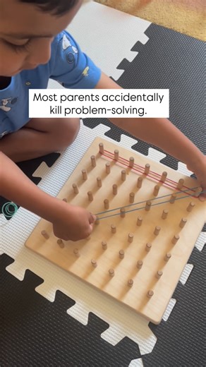 Saloo | Books • Play • Curiosity on Instagram: "When children struggle with a problem, it’s uncomfortable to watch. Our instinct is to step in, explain, fix, or show the “right” way. But problem-solving doesn’t develop when the solution arrives too early. A slightly hard task does three important things: • it forces the child to hold the problem in mind • it encourages trial, error, and adjustment • it builds tolerance for frustration without collapse When adults jump in too fast, the brain skip