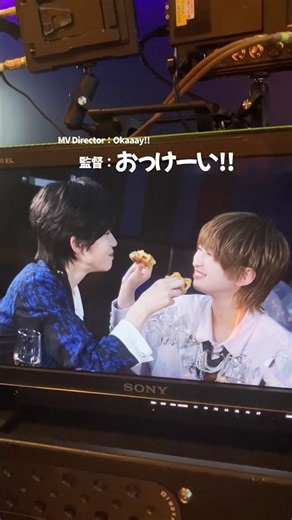 【💙🩷】本編には入りきらなかった秘蔵映像🎬✨凛空とのワッフル食べさせあいっこに照れてしまった鼓太郎🤭🩷ﾃﾞｭﾌ #風男塾 『男装★超メロ』MV公開中⚡️⚡️