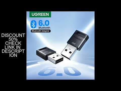 USB Bluetooth Adapter, Bluetooth 6.0 Dongle for PC Windows 11/10/8.1, Bluetooth Receiver & Transmitt