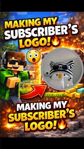 Making My Subscriber EPIC YT Logo🔥. #trending #minecraft #gaming #viral #shorts
