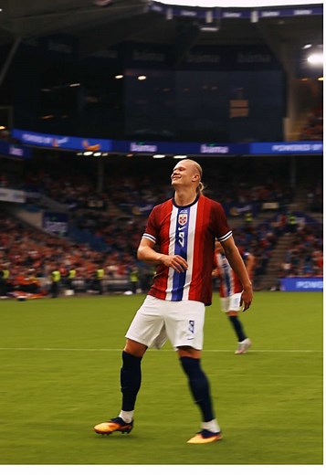 Haaland Slow Motion Highlights in Football Photography