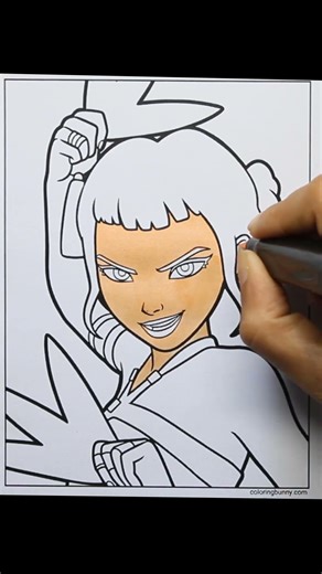 Coloring Zoey from KPop Demon Hunters | Simple Coloring Page
