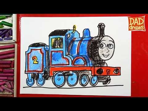 How to draw Edward of Thomas and Friends. Blue Engine