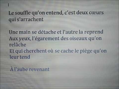 A l'aube revenant-Francis cabrel Lyrics