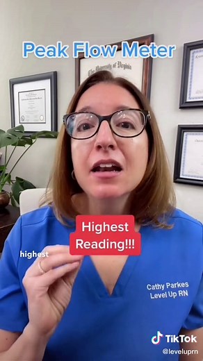 Cathy explains how to use a - Peak Flow Meter #Nurse #NursingSchool #NCLEX #tiktoknurseacademy #NursingStudent #nursesoftiktok #nursestiktok
