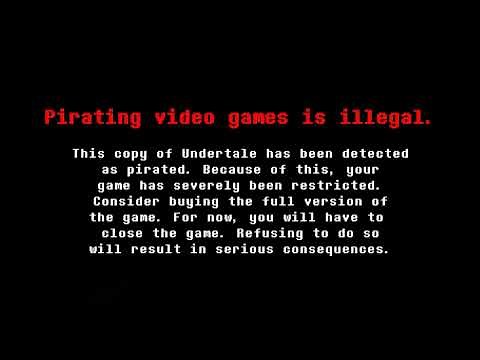 Undertale Anti Piracy Screen