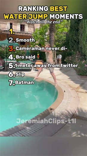 Ranking the BEST Water Jump Moments 💦😱#waterjump #ranking #shorts