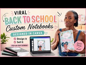 Viral Back-to-School Custom Composition Notebooks | Design in Canva + Print Tutorial