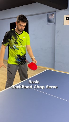 Table Tennis Basic Backhand Chop Serve 🏓 | Melih Sarışahin