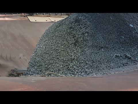 Barge Unloading 3880 Tons of Crushed Iron Ore - Full Video - Vlog of Work on Barge