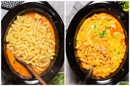 Slow Cooker Chicken Enchilada Pasta