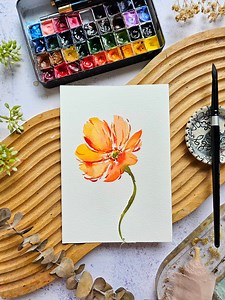 68K views · 1.1K reactions | Expressive watercolor poppy flower ✨️ | Joly Poa Watercolorist | Facebook