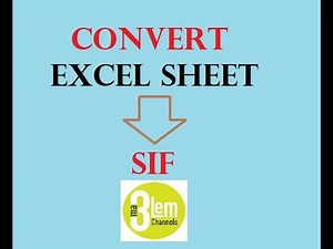 طريقة تحويل اي ملف اكسل الى اس اي اف Excel to SIF