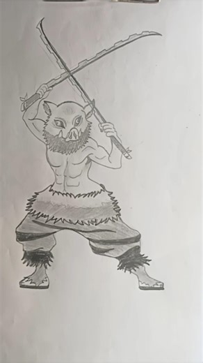 drawing trio anime from demon slayer #drawing#demonslayer #inosuke #zenitsu #rengoku #anime #art