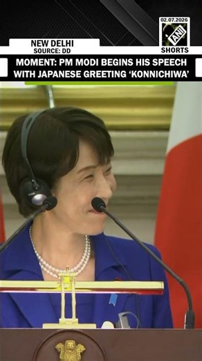 Moment: PM Modi begins his speech with Japanese greeting ‘Konnichiwa’ during joint press briefing