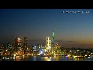 SurveillanceMap LIVE · Sky Tower and Auckland Harbour · New Zealand