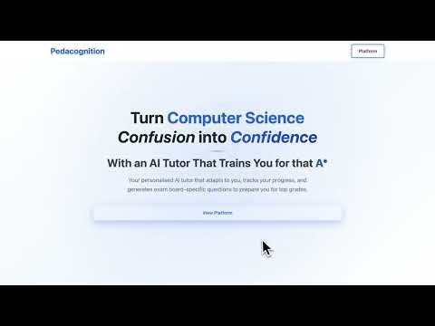 Pedacognition - AI Tutoring for Computer Science A-Level & GCSE
