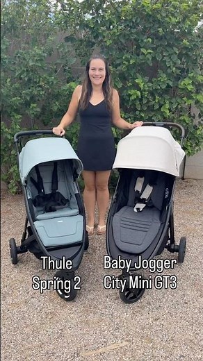 Thule Spring 2 vs Baby Jogger City Mini GT3 folds! Two 3-wheel, city strollers with compact folds.