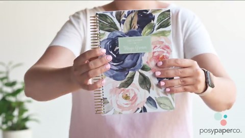 Personalized 6x9 Weekly Planner – Custom Start Month, Spring Garden Walk (No Tariffs)