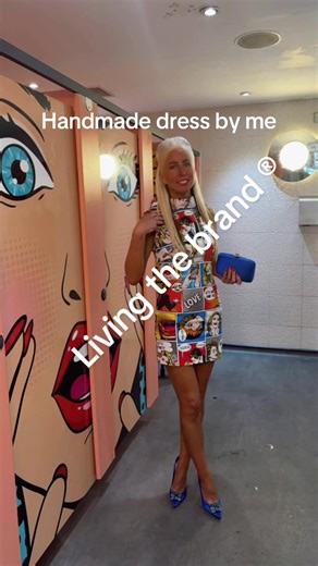 Vibrant Handmade Comic Dress for Fun Outings