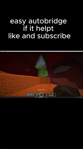 auto bridge that can bridge over lava in minecraft