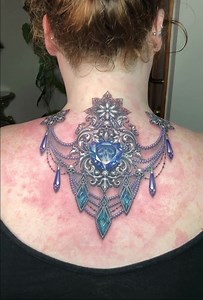 Thank you Meagan! 🖤 I loved creating this jewelled skull piece. Done over two days. Made with the best: @inkjecta @inkjectapro @stencilforte @dermalizepro @worldfamousink @killerinktattoo @kwadron #jennakerr #jenstones #support_good_tattooing #inkjecta #weareinkjecta #worldfamousink #worldfamous #killerinktattoo #flitex1 #tattoo_art_worldwide #skinart_mag #art #jeweltattoo #gemtattoo #strengthisourtrademark #stencilforte #ink_ig #gemstone #gemtattoo #crystaltattoo #lacetattoo #jewellerytattoo #