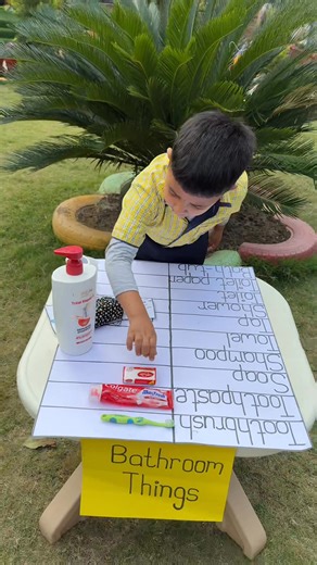 Today our little learners explored the bathroom and discovered how many things we use every day-soap, towel, shampoo, brush, and more. Learning begins with noticing, and these curious eyes notice everything! #BathroomLearning #EverydayObjects #EarlyLearningFun #LearningThroughPlay #KidzzHeavenMontessoriSchool | Kidzz Heaven Montessori School