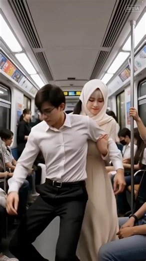 Unexpected Dance on the Train #aiart #subwaytrain #seoul #subwaymoment