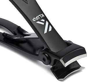 Toenail Clippers for Thick Toenails – KLIPP 15 mm Wide Jaw Thick Fingernail and Toenail Cutter with Curved Stainless-Steel Blades for Seniors – Podiatry Tool for Manicure Pedicure Toe Nail Care